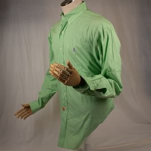 Green ralph lauren long sleeve button down
